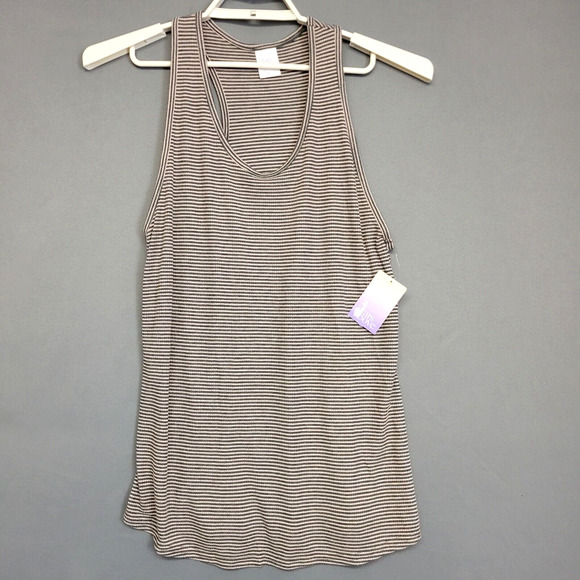 Stars Above PJ Tank Top Sleepwear Womens XXL Gray Pink Striped Super Soft New - Picture 1 of 11